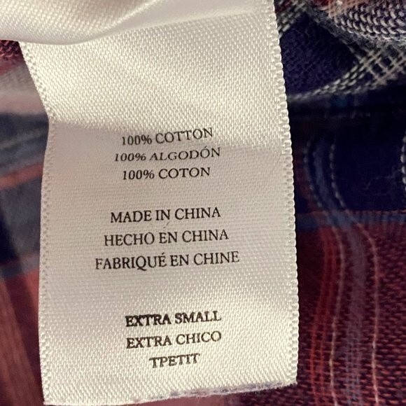 Rails Pink and Purple Plaid Flannel Button Up Collared Shirt Top XS - Picture 11 of 11